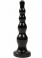 Анальная пробка "Ёлочка" в форме конуса из шариков, черная, 15,5см, 72850